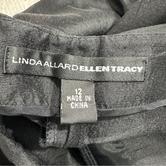 Linda Allard for Ellen Tracy 100% silk pants, size 12, front zip, lustrous - Picture 6 of 8